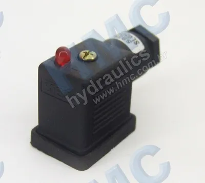 1825-0121 Plug Conector Preto C/ Led 120 VAC