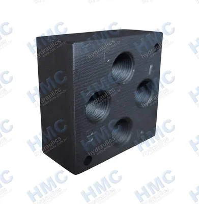 1TN6 Saida Tras. N... Bloco Manifold - S/ Cavidade (Sub Base) - S/Cavidade - 3/8 x 3/8 NPT - Saida Traseira