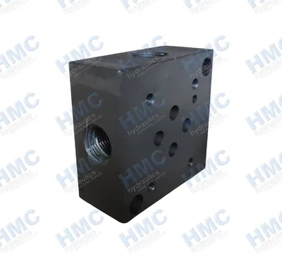 1TN6 Saida Lat. BS... Bloco Manifold - S/ Cavidade (Sub Base) - S/Cavidade - 3/8 x 3/8 BSP Saida Lateral